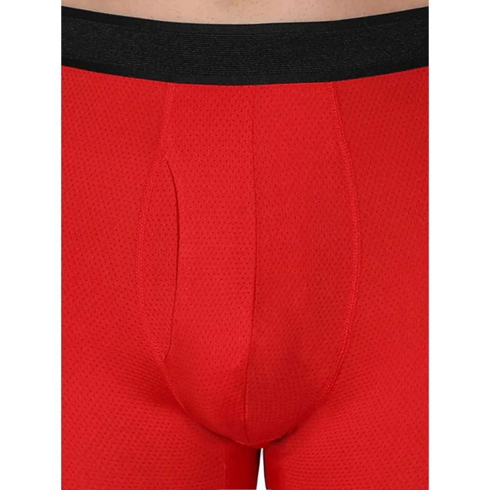 Athletic Works Men's Long Leg Quick Dry Performance Stretch Boxer Briefs, 6 Pack